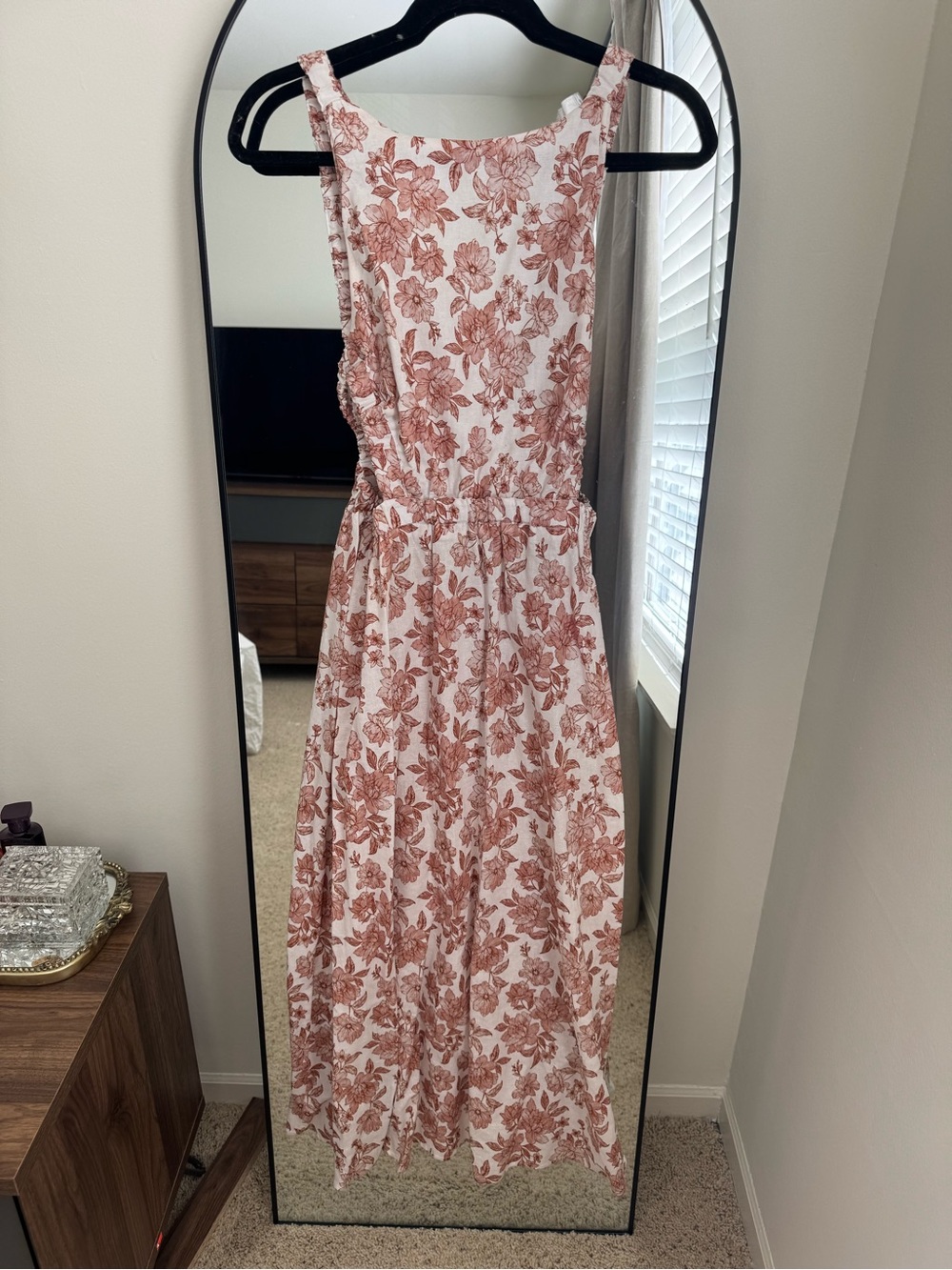 Petal & Pup White Maxi Dress with Rust Floral Print